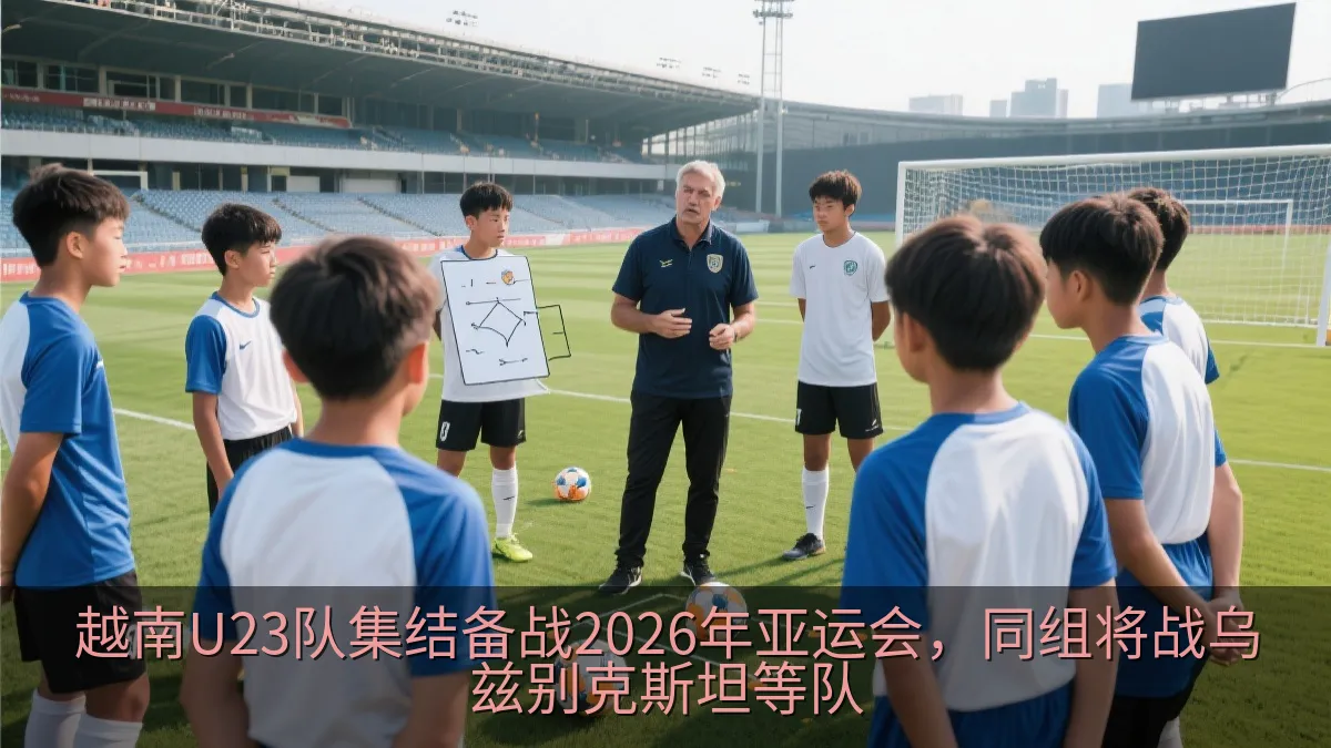 亚运会男足比赛场地与训练场景